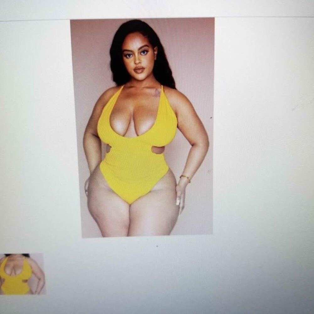 Plus Orange Cross Front Out Swimsuit